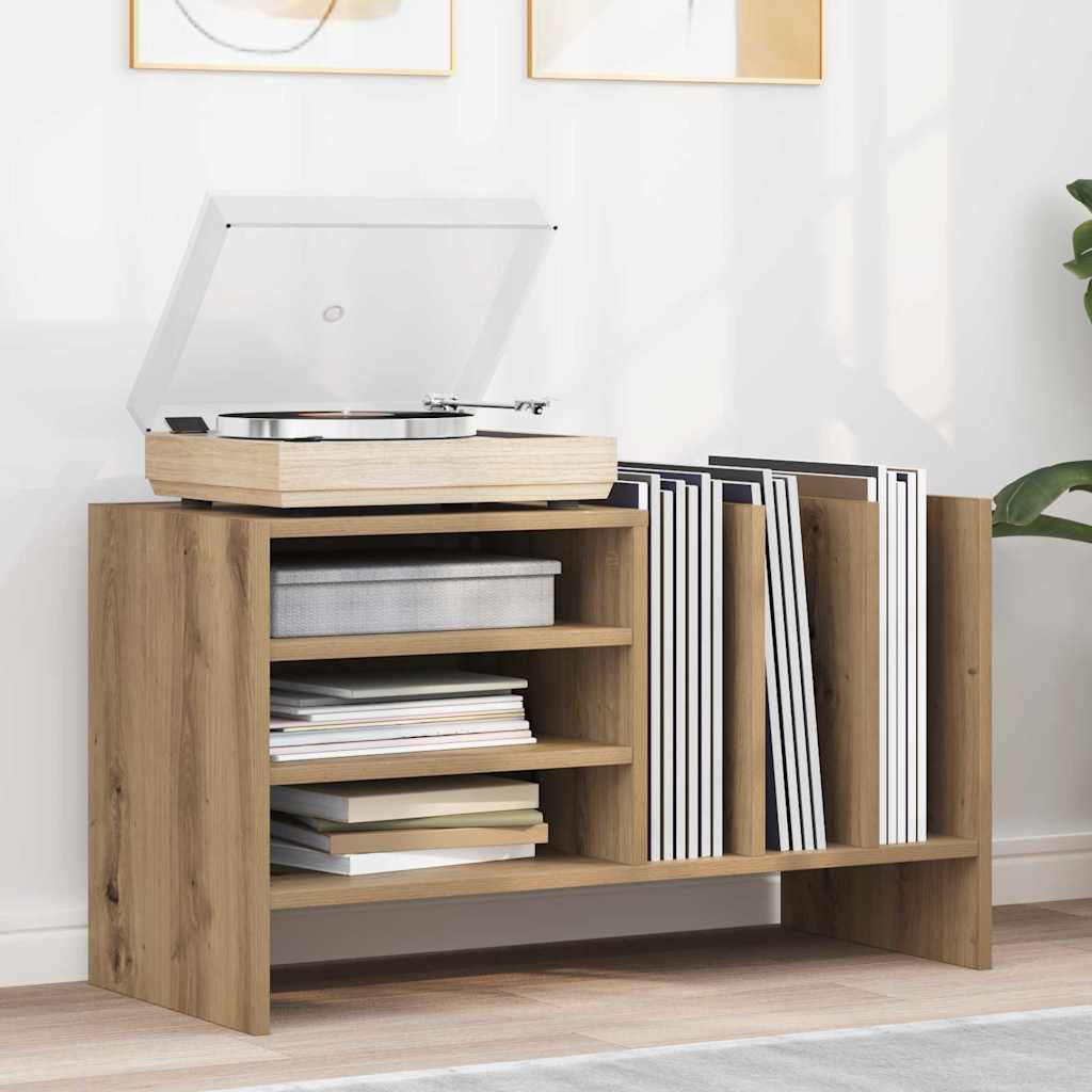 Platenkast Artisan Eiken 78.5 x 35 x 45 cm Bewerkt hout is nu te koop bij PeponiXL, paradijselijk wonen!
