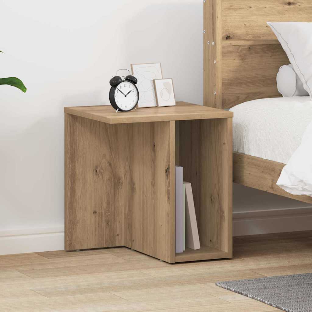 Bijzettafel Artisan Eiken 37 x 32 x 40 cm Bewerkt hout is nu te koop bij PeponiXL, paradijselijk wonen!