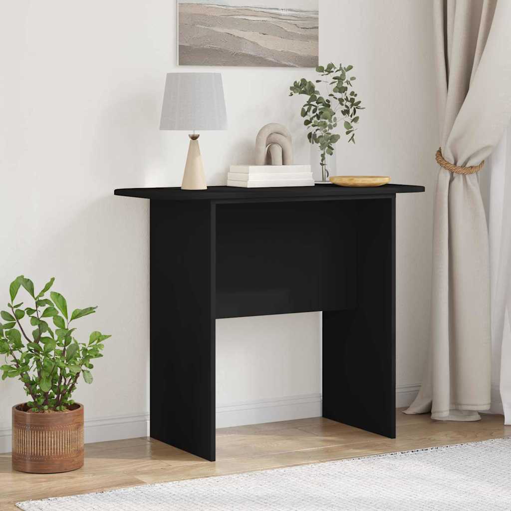 Wandtafel Zwart 93 x 40 x 75 cm Bewerkt hout is nu te koop bij PeponiXL, paradijselijk wonen!