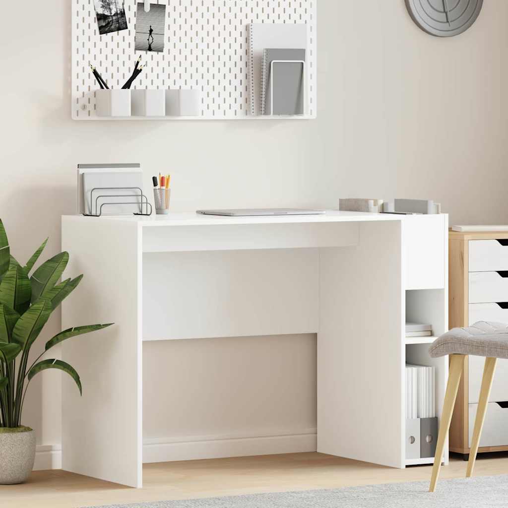 Bureau Wit 109 x 50 x 78 cm Bewerkt hout is nu te koop bij PeponiXL, paradijselijk wonen!