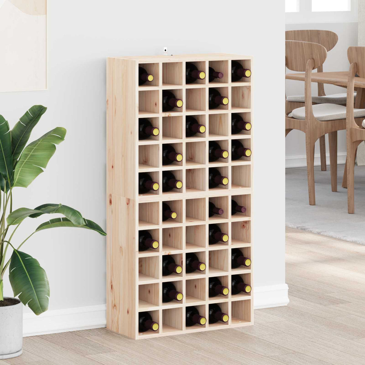 Wijnrek 2 pcs Naturel 56 x 25 x 56 cm Massief grenenhout is nu te koop bij PeponiXL, paradijselijk wonen!