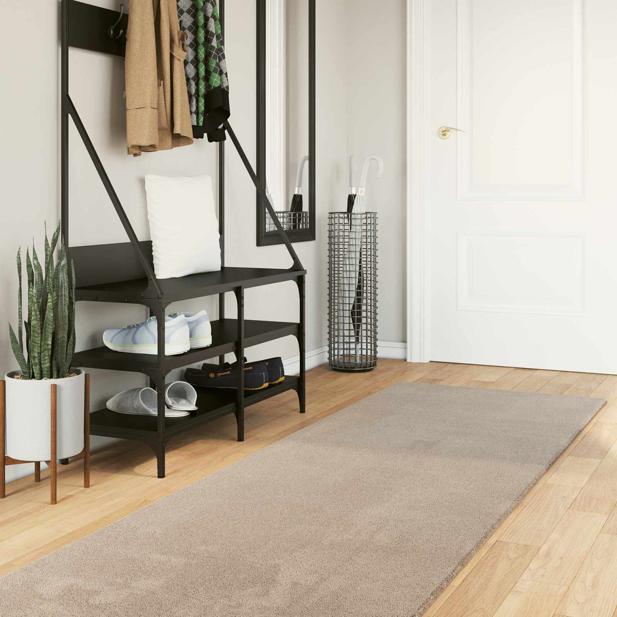 Medium pile zachte en wasbare tapijt HUARTE Zand 80 x 400 cm is nu te koop bij PeponiXL, paradijselijk wonen!