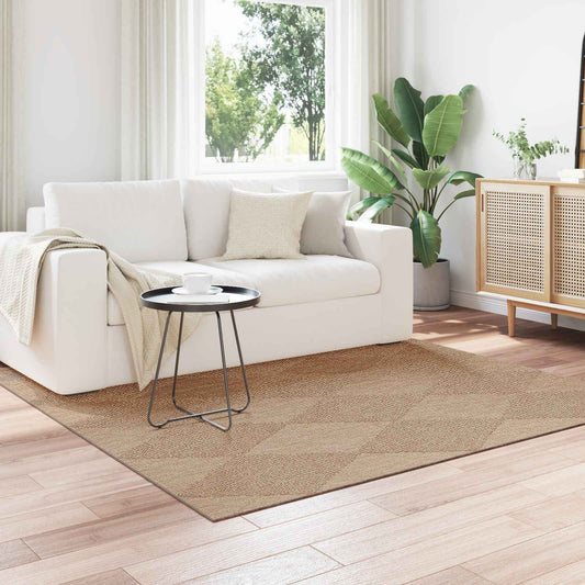 Vloerkleden Vierkant AGIRA Naturel 120 x 120 cm Polyester is nu te koop bij PeponiXL, paradijselijk wonen!
