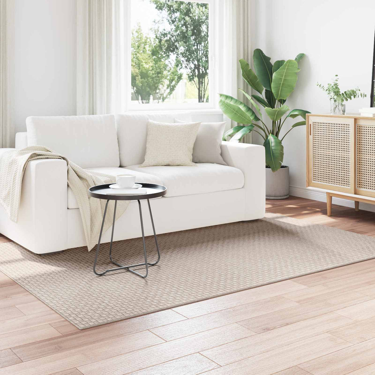 Vloerkleden Rechthoekig FARO Crème 200 x 140 cm Polyester is nu te koop bij PeponiXL, paradijselijk wonen!
