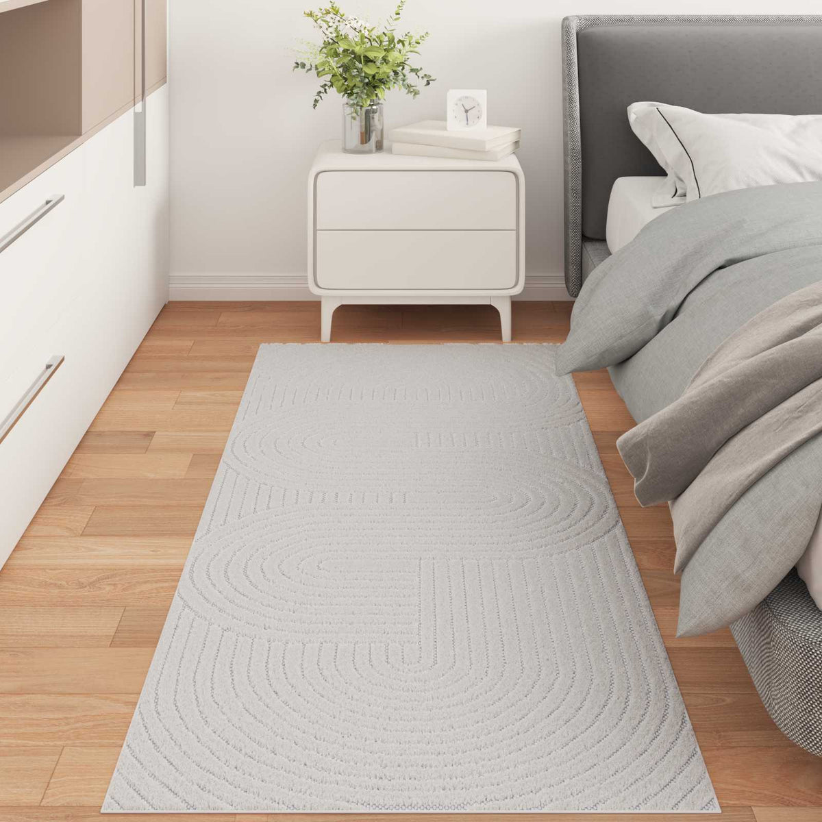 Vloerkleden Rechthoekig PALMERAS Crème 200 x 80 cm Polyester is nu te koop bij PeponiXL, paradijselijk wonen!
