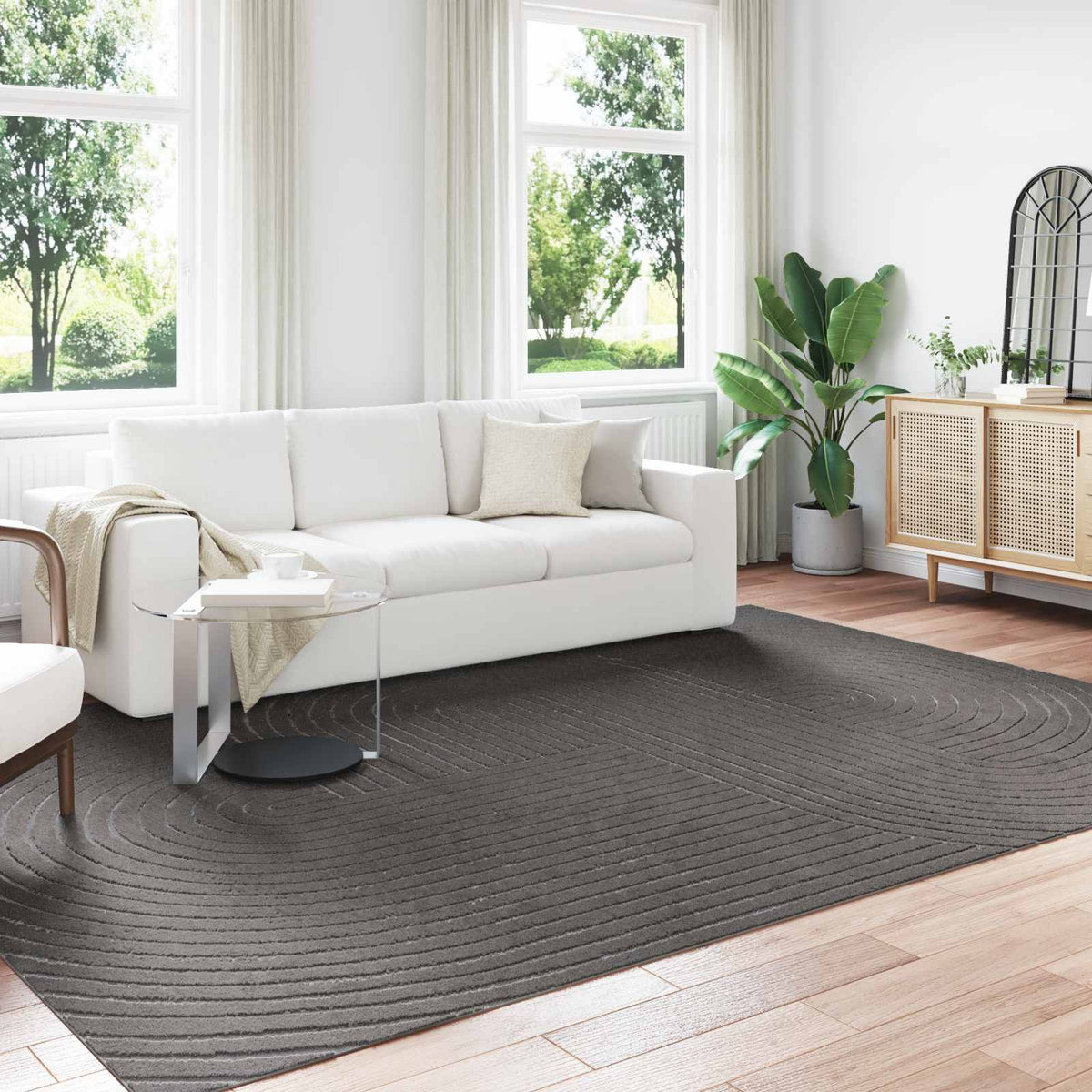 Vloerkleden PALMERAS Antraciet 340 x 240 cm Polyester is nu te koop bij PeponiXL, paradijselijk wonen!