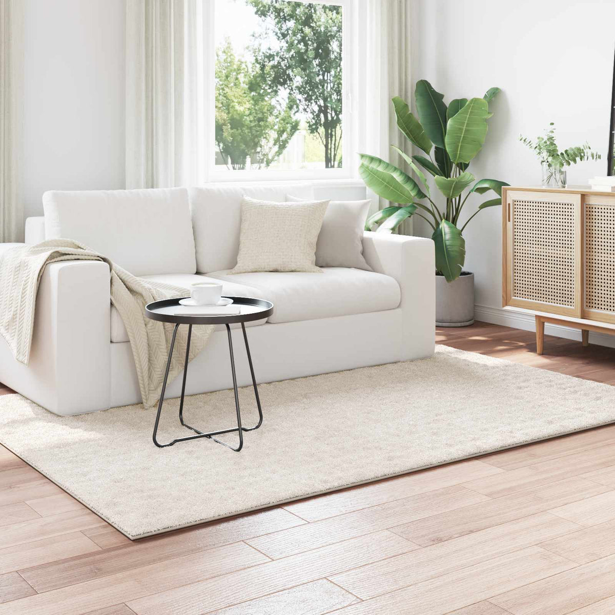 Vloerkleden Rechthoekig SIROLO Crème 170 x 120 cm Polyester is nu te koop bij PeponiXL, paradijselijk wonen!