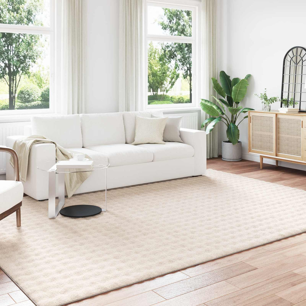 Vloerkleden Rechthoekig SIROLO Beige 280 x 200 cm Polyester is nu te koop bij PeponiXL, paradijselijk wonen!