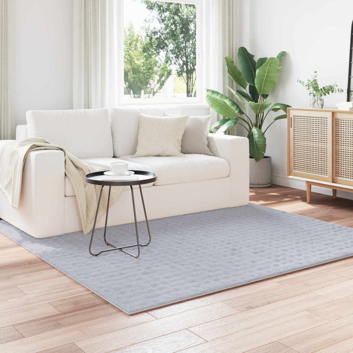 Vloerkleden Vierkant SIROLO Grijs 200 x 200 cm Polyester is nu te koop bij PeponiXL, paradijselijk wonen!