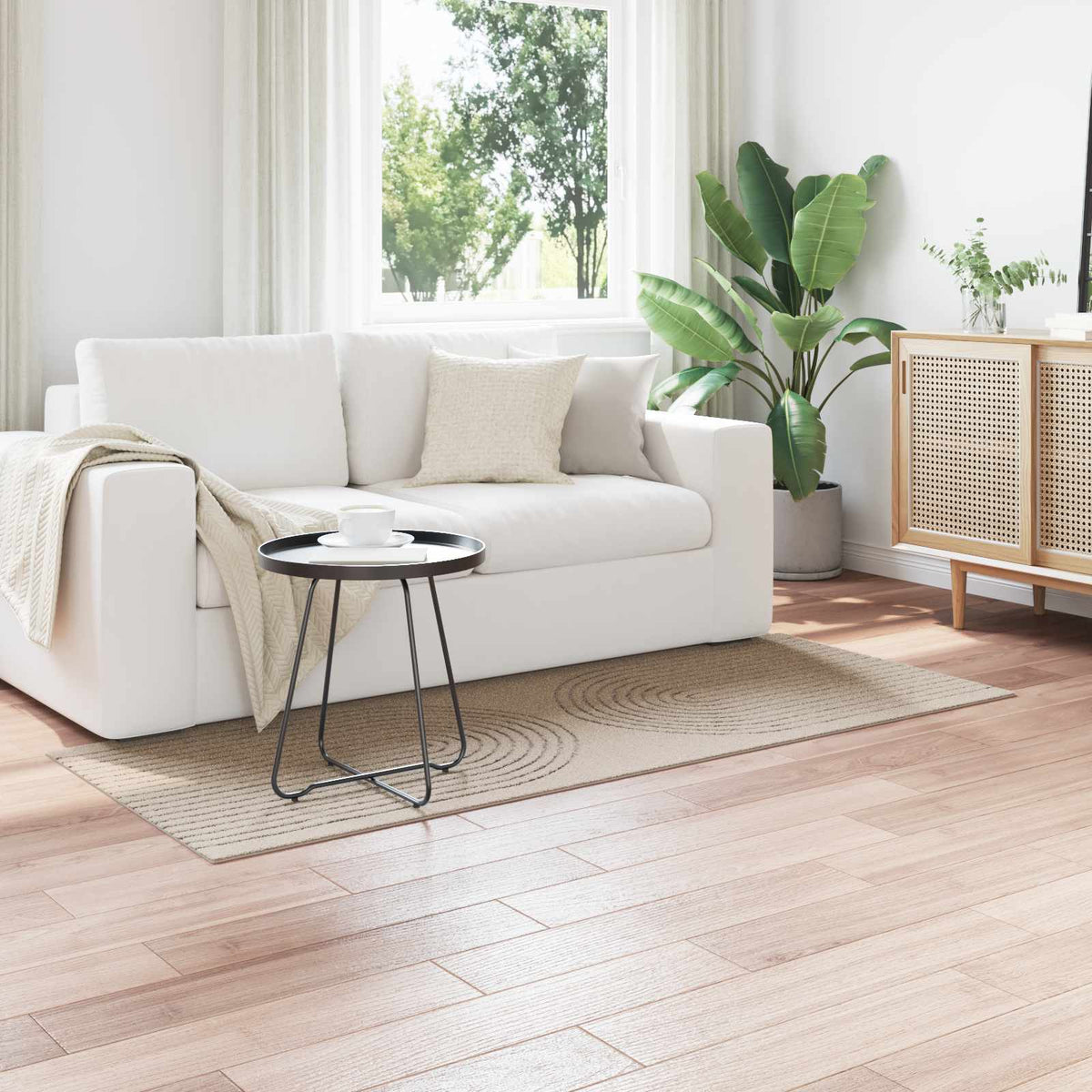 Vloerkleden Rechthoekig GALATI Beige 150 x 80 cm Polyester is nu te koop bij PeponiXL, paradijselijk wonen!