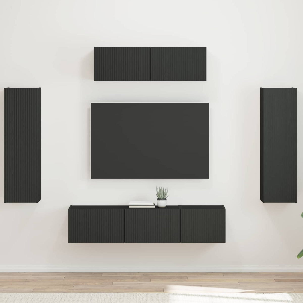 TV-kast 5 st Zwart is nu te koop bij PeponiXL, paradijselijk wonen!