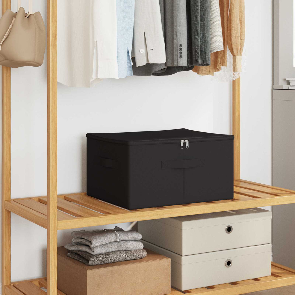 Opbergbox Antracietkleurig 43 x 34 x 23 cm Nonwoven stof is nu te koop bij PeponiXL, paradijselijk wonen!