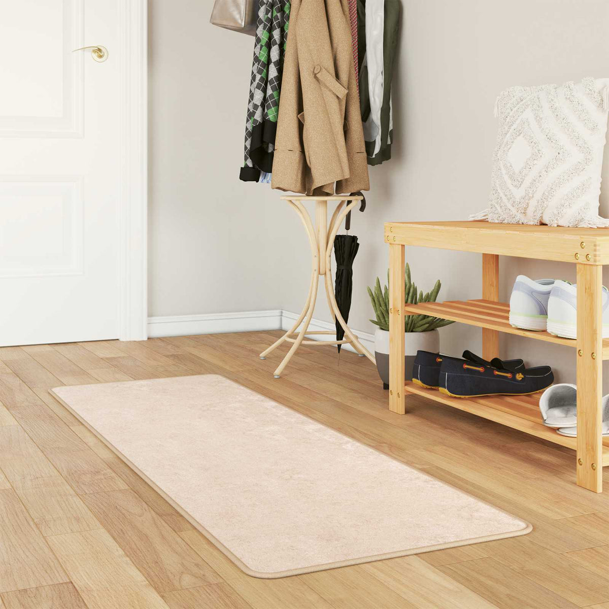 Vloerkleedloper MARSA Crème 50 x 200 cm Polyester en PVC is nu te koop bij PeponiXL, paradijselijk wonen!