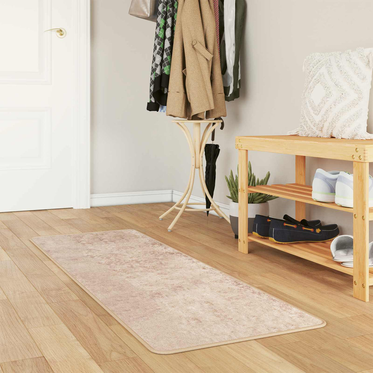 Vloerkleedloper MARSA Beige 50 x 200 cm Polyester en PVC is nu te koop bij PeponiXL, paradijselijk wonen!