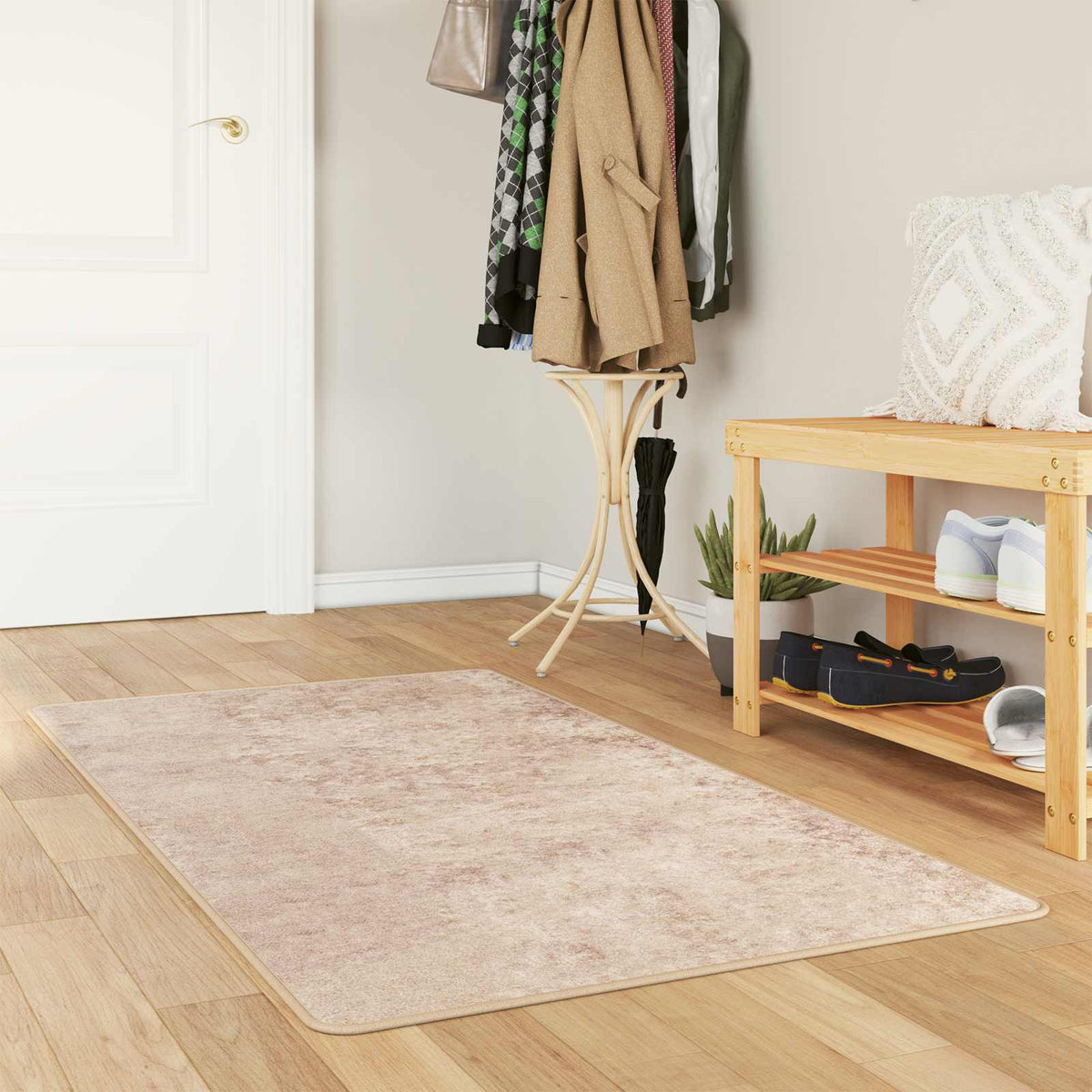 Vloerkleedloper MARSA Beige 80 x 150 cm Polyester en PVC is nu te koop bij PeponiXL, paradijselijk wonen!