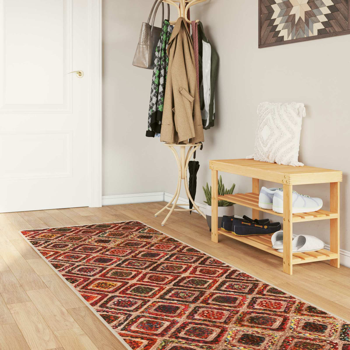 Vloerkleedloper MARSA Multikleur 100 x 350 cm Polyester en PVC is nu te koop bij PeponiXL, paradijselijk wonen!