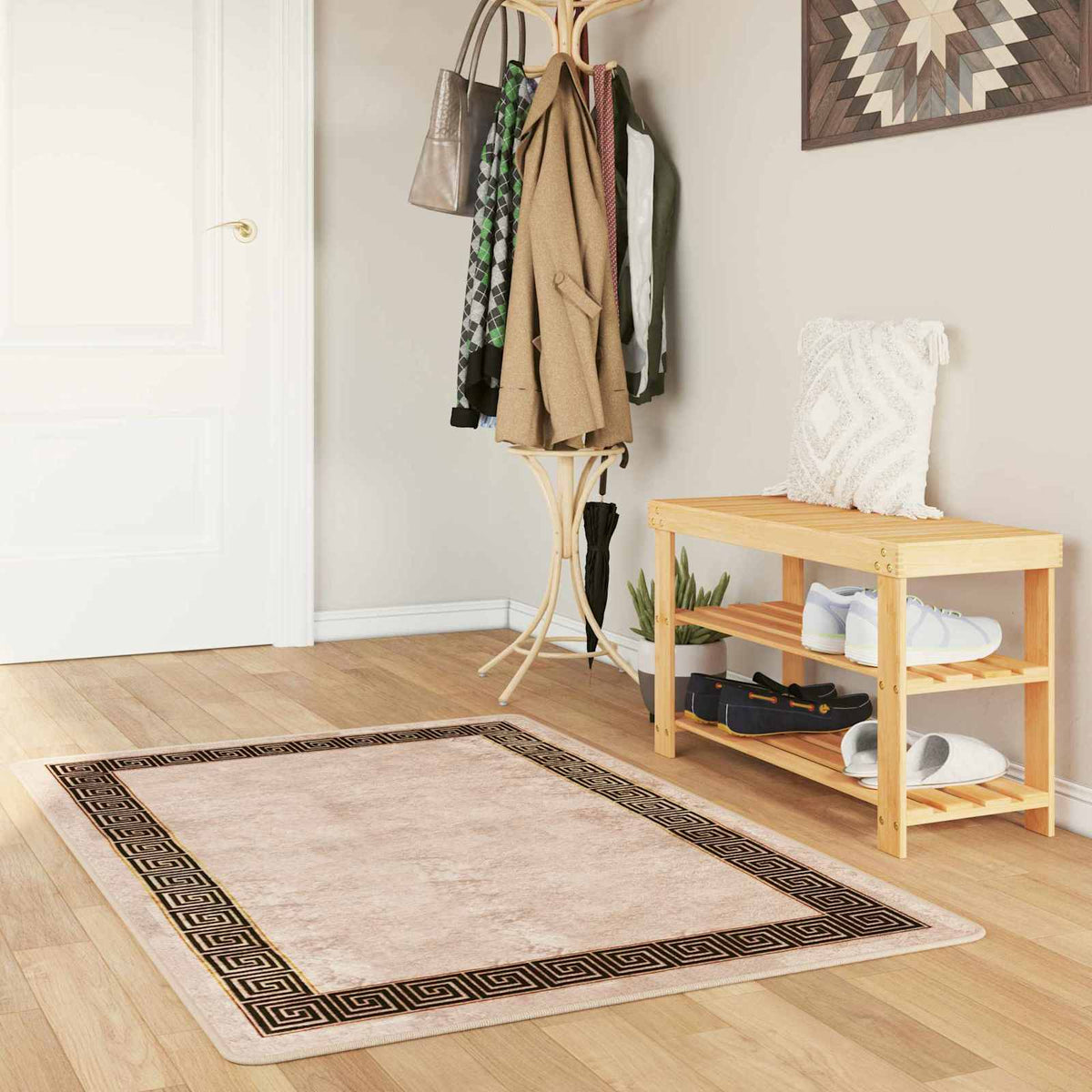 Vloerkleedloper MARSA Zwart 100 x 200 cm Polyester en PVC is nu te koop bij PeponiXL, paradijselijk wonen!