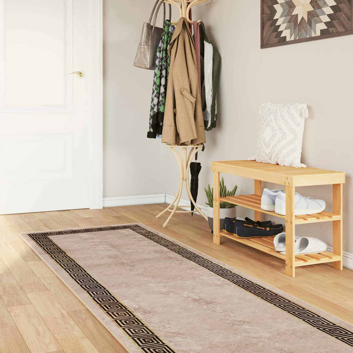 Vloerkleedloper MARSA Zwart 100 x 400 cm Polyester en PVC is nu te koop bij PeponiXL, paradijselijk wonen!