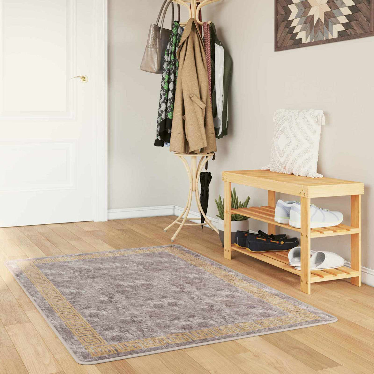 Vloerkleedloper MARSA Grijs 100 x 200 cm Polyester en PVC is nu te koop bij PeponiXL, paradijselijk wonen!