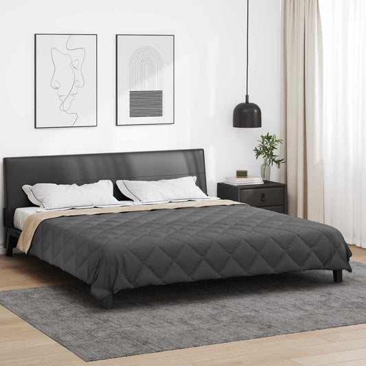 Zomerdekbed Antraciet en Taupe 220 x 200 cm Microfiber is nu te koop bij PeponiXL, paradijselijk wonen!