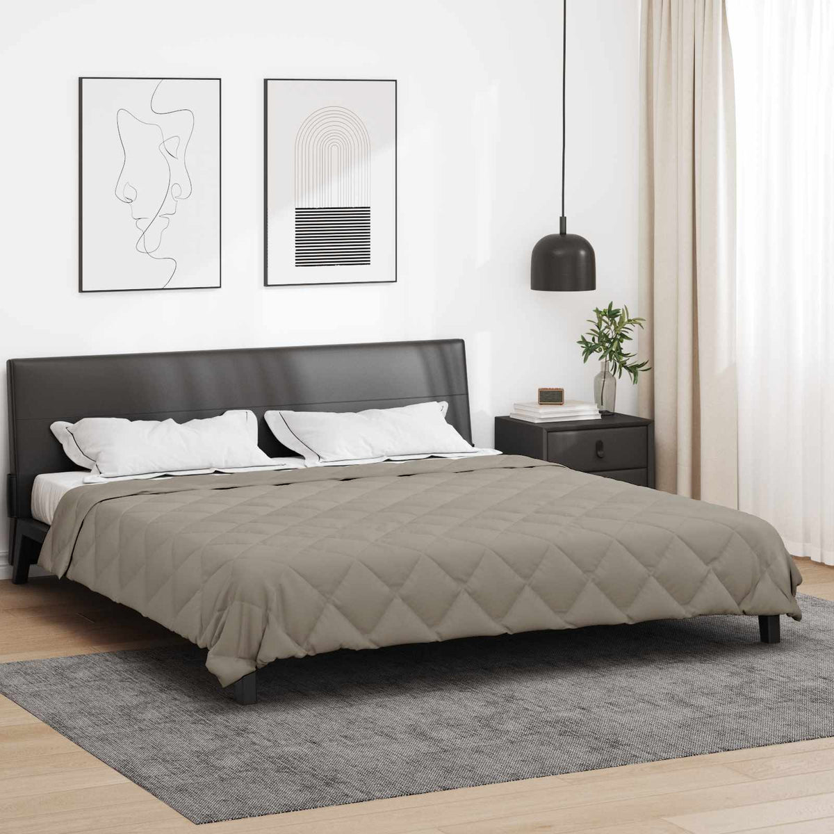 Zomerdekbed Lichtgrijs 220 x 240 cm Microfiber is nu te koop bij PeponiXL, paradijselijk wonen!