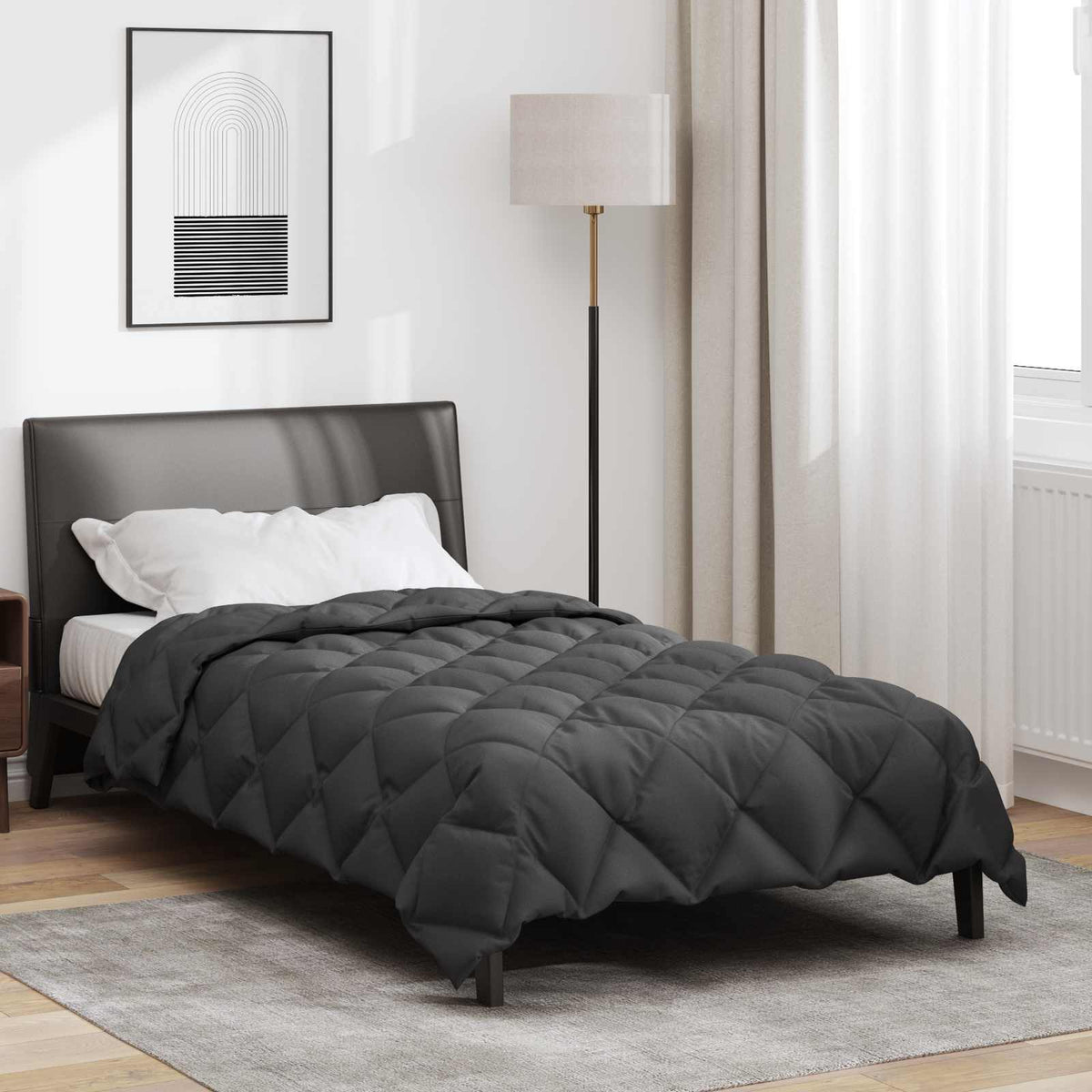 Winter Dekbed Antraciet 135 x 200 cm Microfiber is nu te koop bij PeponiXL, paradijselijk wonen!