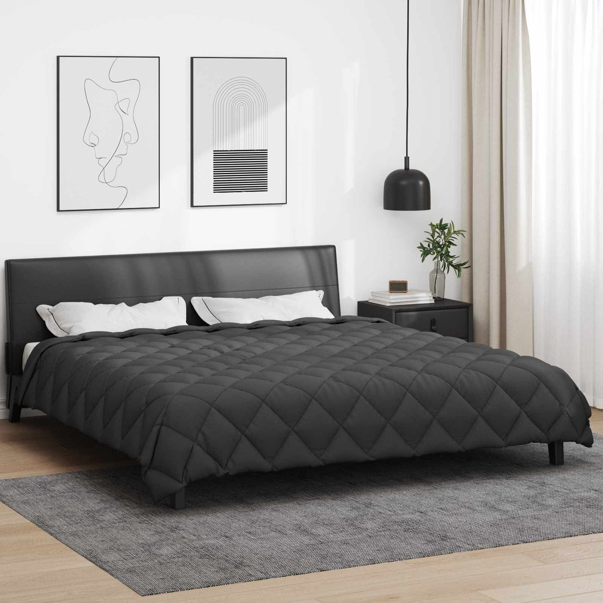 Winter Dekbed Antraciet 240 x 260 cm Microfiber is nu te koop bij PeponiXL, paradijselijk wonen!
