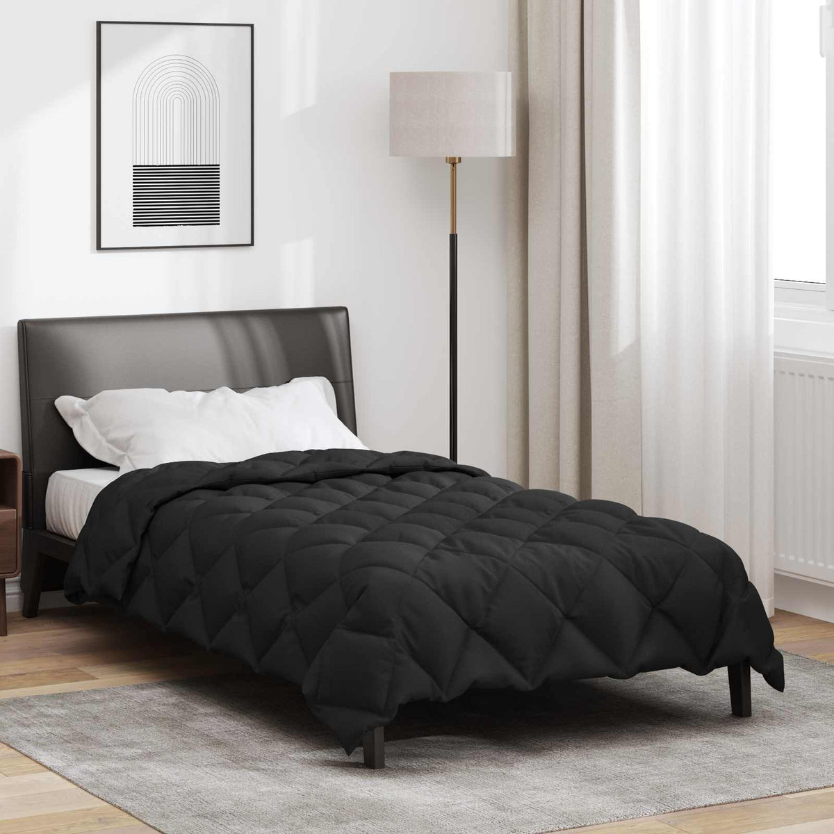 Winter Dekbed Zwart 135 x 200 cm Microfiber is nu te koop bij PeponiXL, paradijselijk wonen!