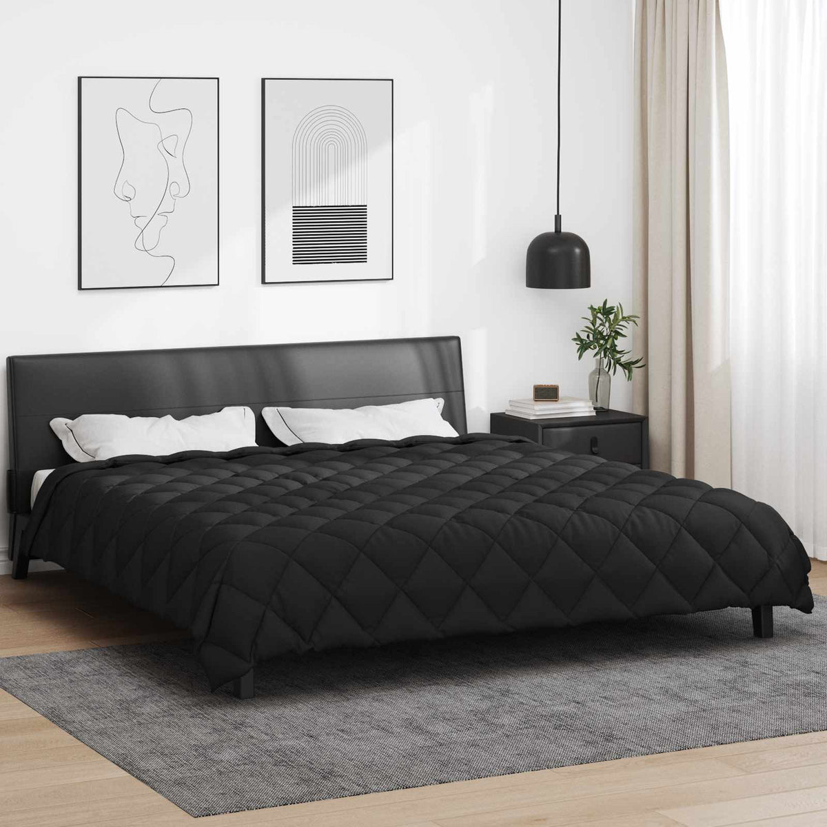 Winter Dekbed Zwart 220 x 240 cm Microfiber is nu te koop bij PeponiXL, paradijselijk wonen!