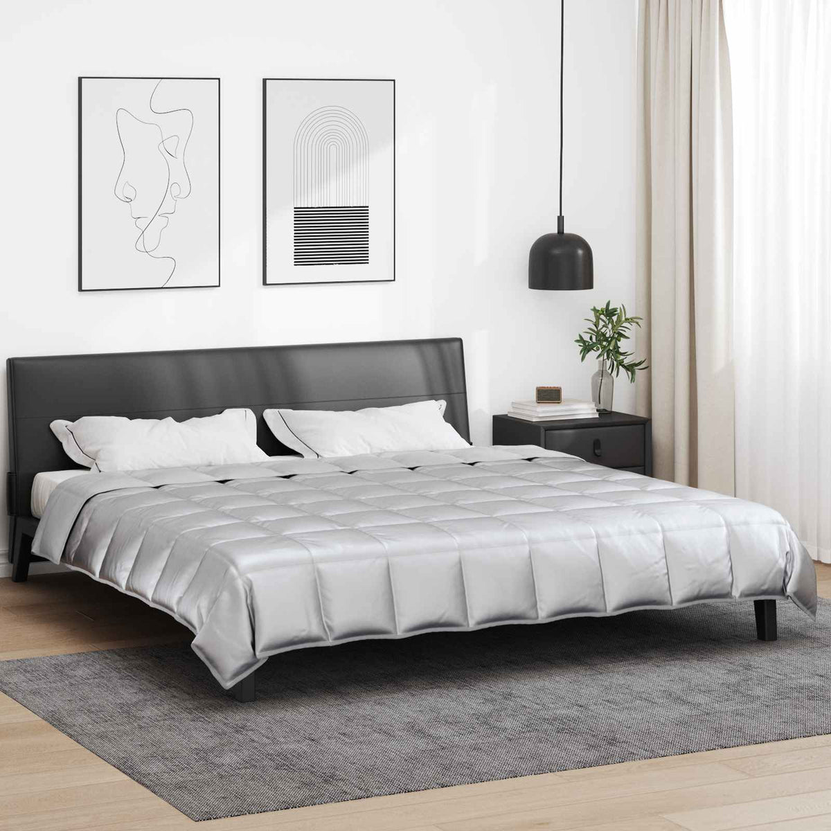 Zomer Dekbed Zilver 240 x 260 cm Satijn en Microfiber is nu te koop bij PeponiXL, paradijselijk wonen!