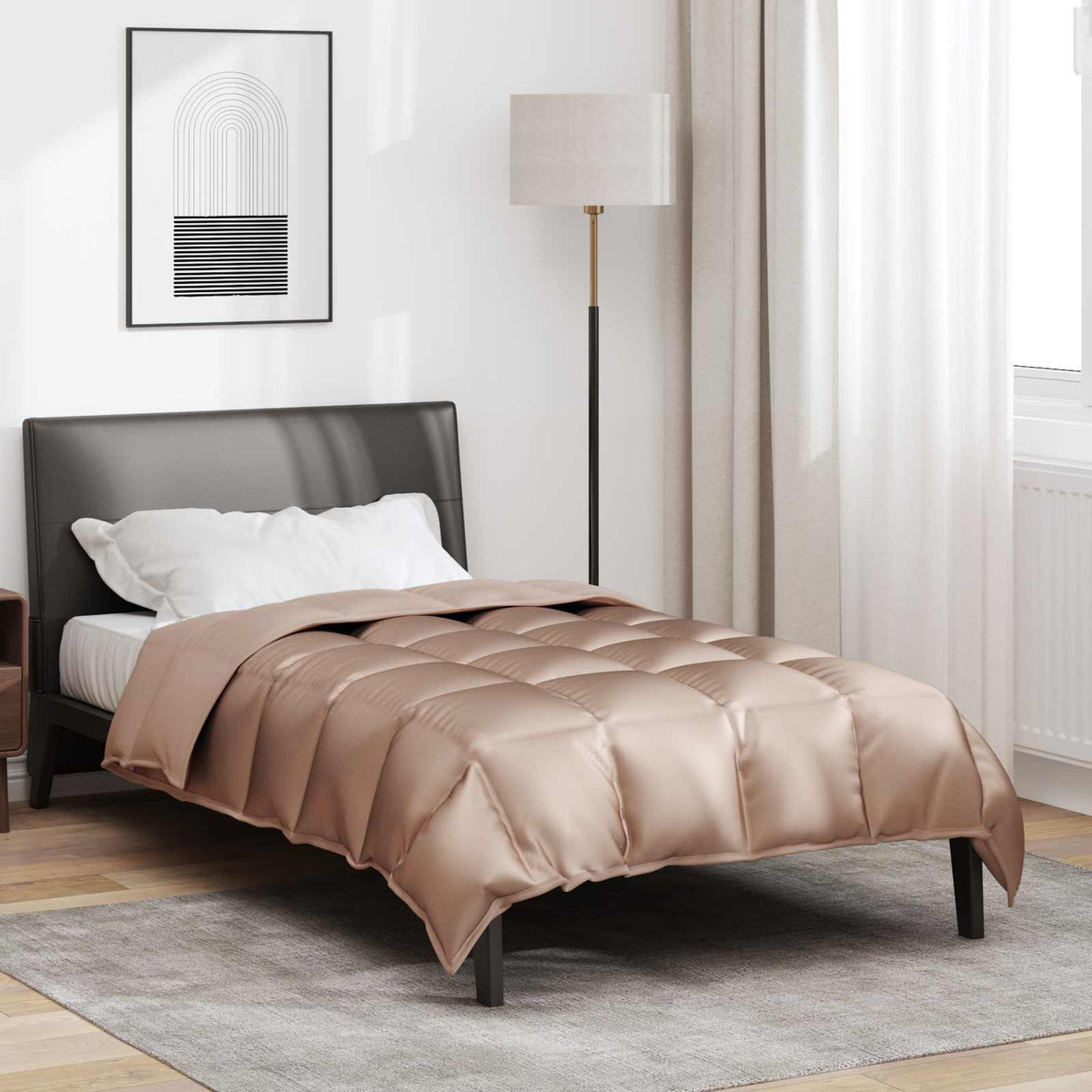 Winter Dekbed Goud 135 x 220 cm Satijn en Microfiber is nu te koop bij PeponiXL, paradijselijk wonen!