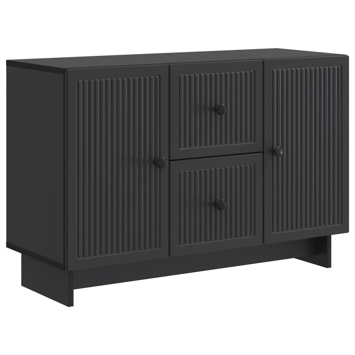 Dressoir met lade Zwart 89 x 34,5 x 60 cm Bewerkt hout is nu te koop bij PeponiXL, paradijselijk wonen!