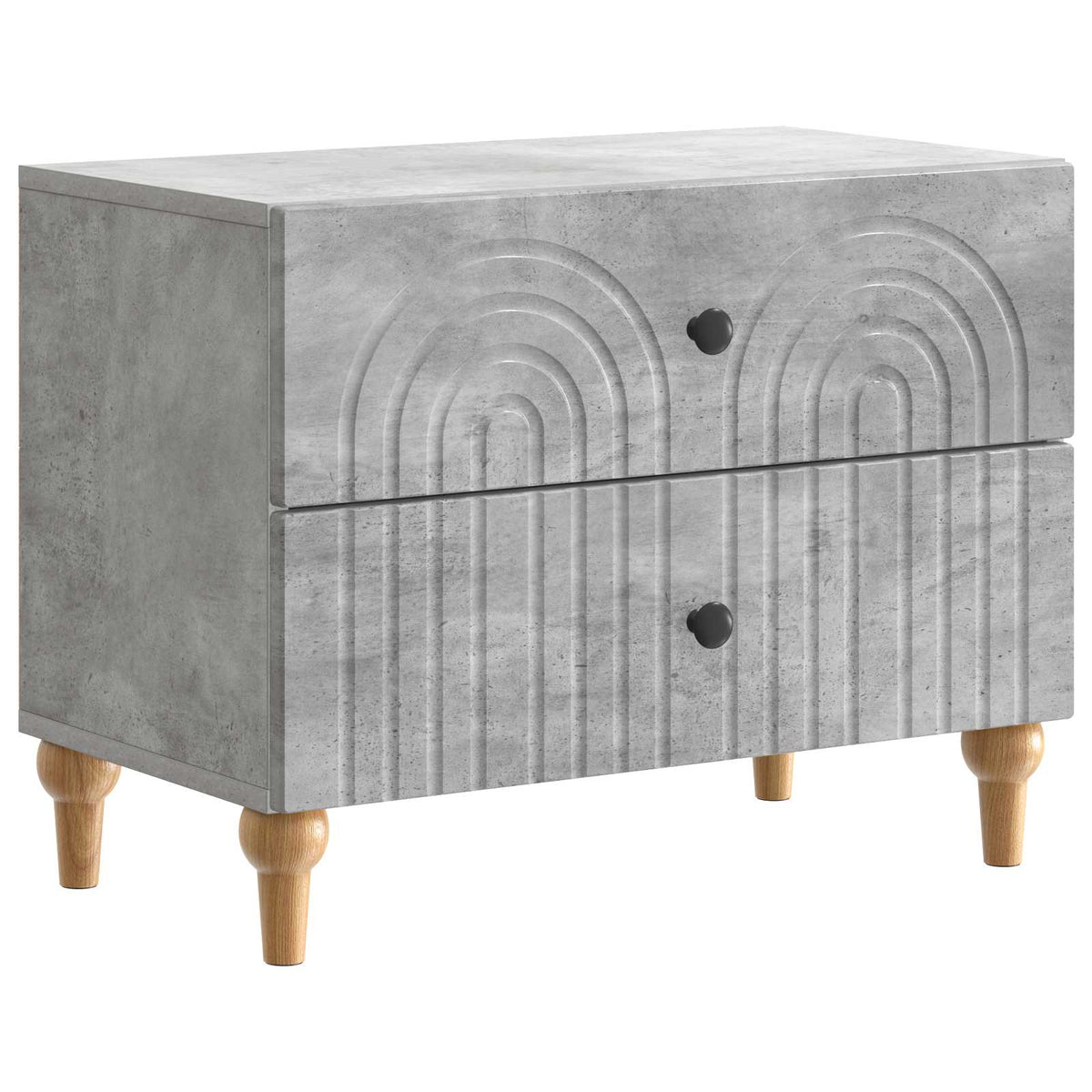 Nachtkastje met lade Betongrijs 62 x 34,5 x 48 cm Bewerkt hout is nu te koop bij PeponiXL, paradijselijk wonen!