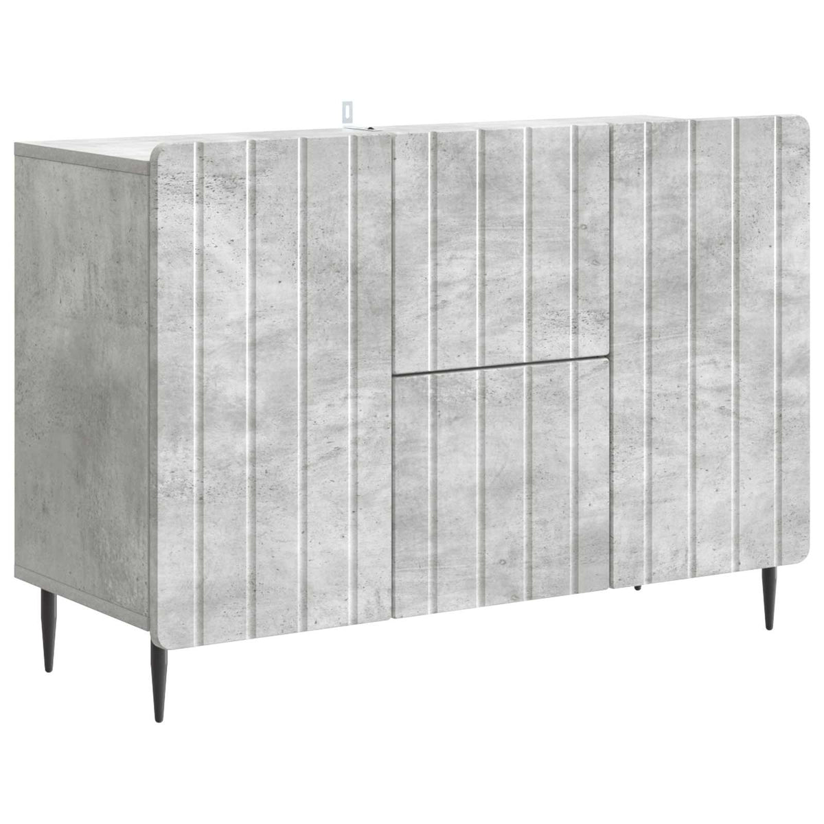 Dressoir met lade Betongrijs 89 x 34,5 x 62 cm Bewerkt hout is nu te koop bij PeponiXL, paradijselijk wonen!
