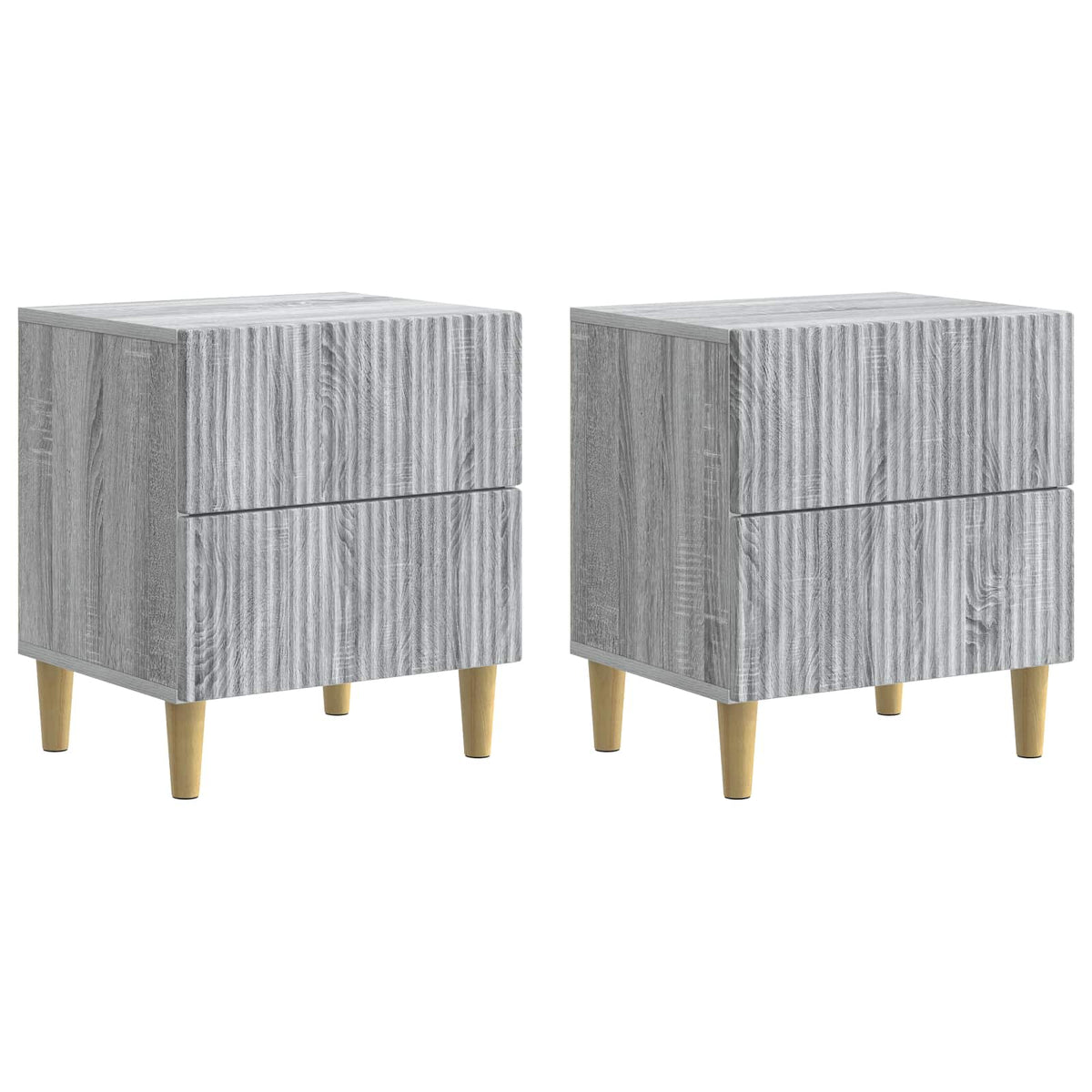 Nachtkastje 2 pcs Grijs sonoma 43 x 34,5 x 48 cm Bewerkt hout is nu te koop bij PeponiXL, paradijselijk wonen!