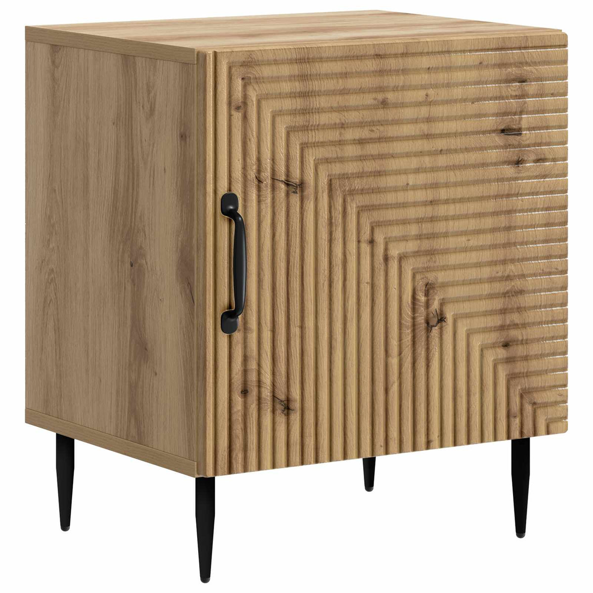Nachtkastje Artisanaal eiken 43 x 34,5 x 50 cm Bewerkt hout is nu te koop bij PeponiXL, paradijselijk wonen!