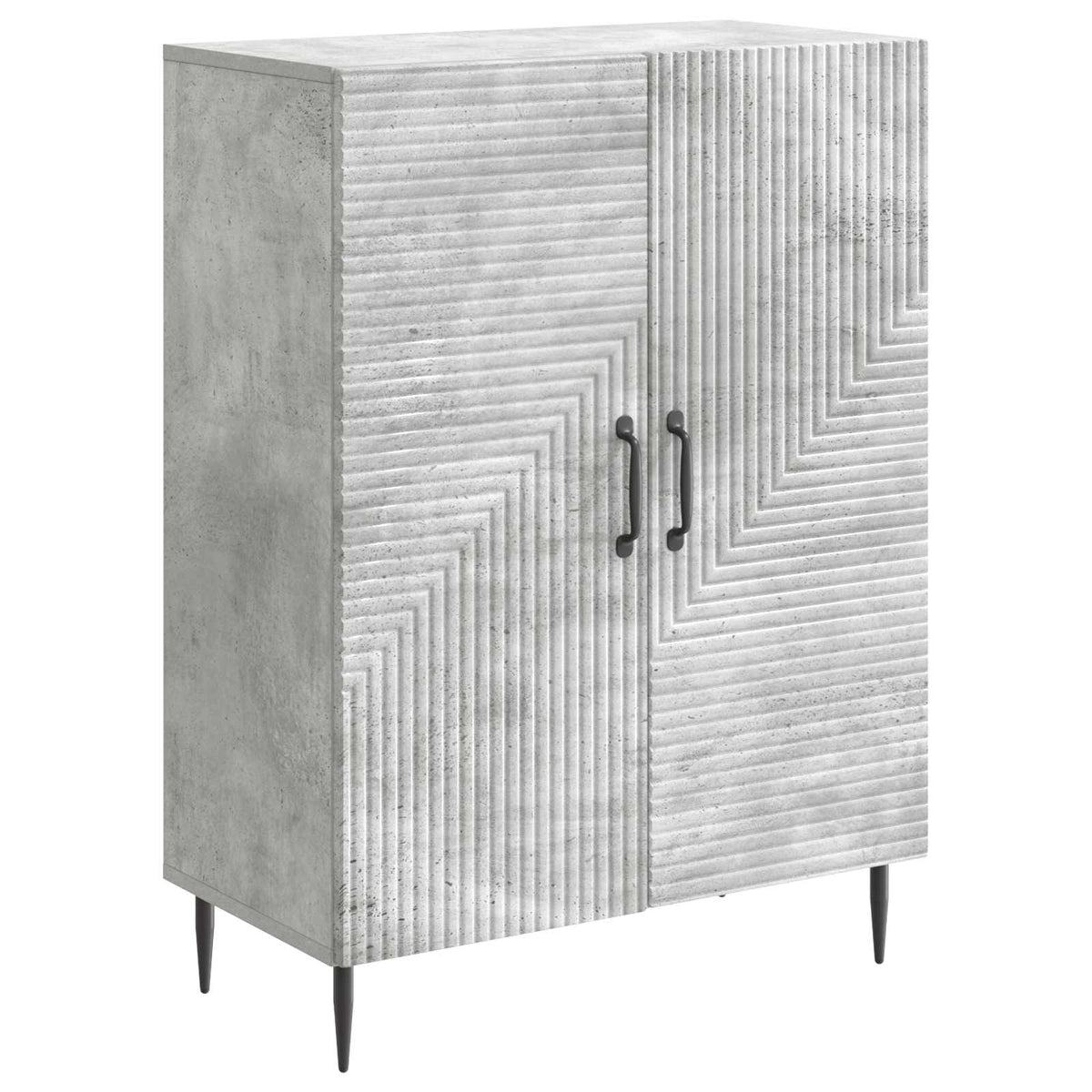 Dressoir Betongrijs 66 x 34,5 x 89,5 cm Bewerkt hout is nu te koop bij PeponiXL, paradijselijk wonen!