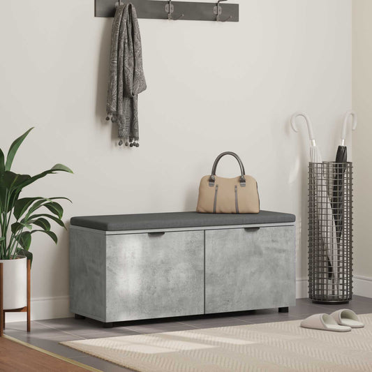 Halbank met kussen met plank Beton Grijs 100 x 38 x 46 cm is nu te koop bij PeponiXL, paradijselijk wonen!