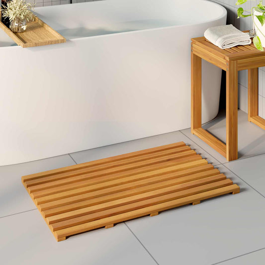 Badmat Effen Bruin 80 x 48 x 2,5 cm Hout is nu te koop bij PeponiXL, paradijselijk wonen!
