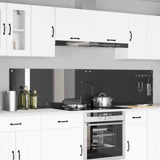 Keukenachterwand 2 pcs Donkergrijs 110 x 50 cm gehard glas is nu te koop bij PeponiXL, paradijselijk wonen!
