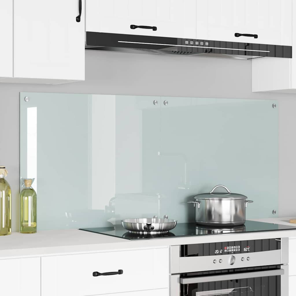 Keukenachterwand 2 pcs Wit 70 x 60 cm gehard glas is nu te koop bij PeponiXL, paradijselijk wonen!