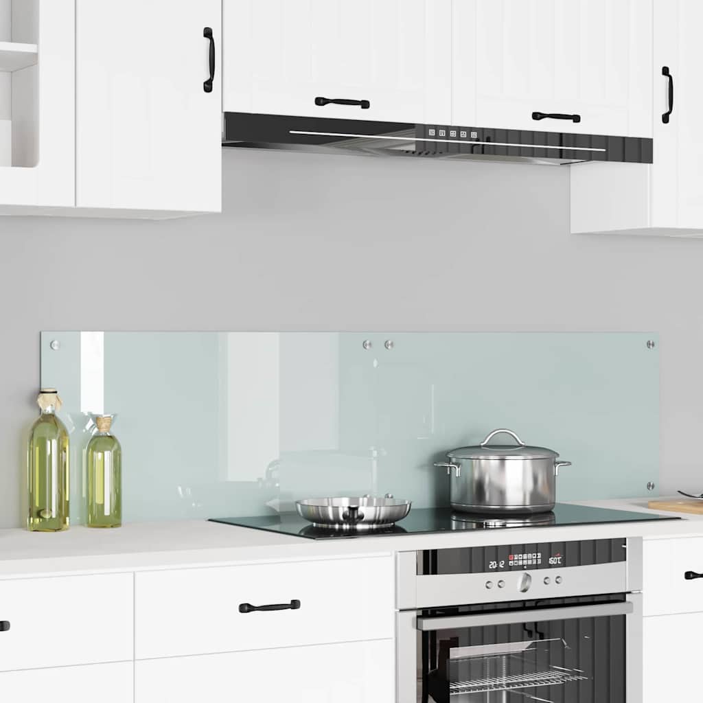 Keukenachterwand 2 pcs Wit 80 x 40 cm gehard glas is nu te koop bij PeponiXL, paradijselijk wonen!