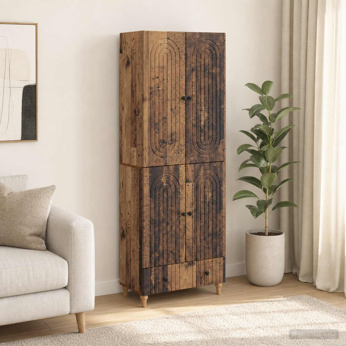 Kastenset 2 pcs 66 x 34,5 x 95 cm Bewerkt hout is nu te koop bij PeponiXL, paradijselijk wonen!