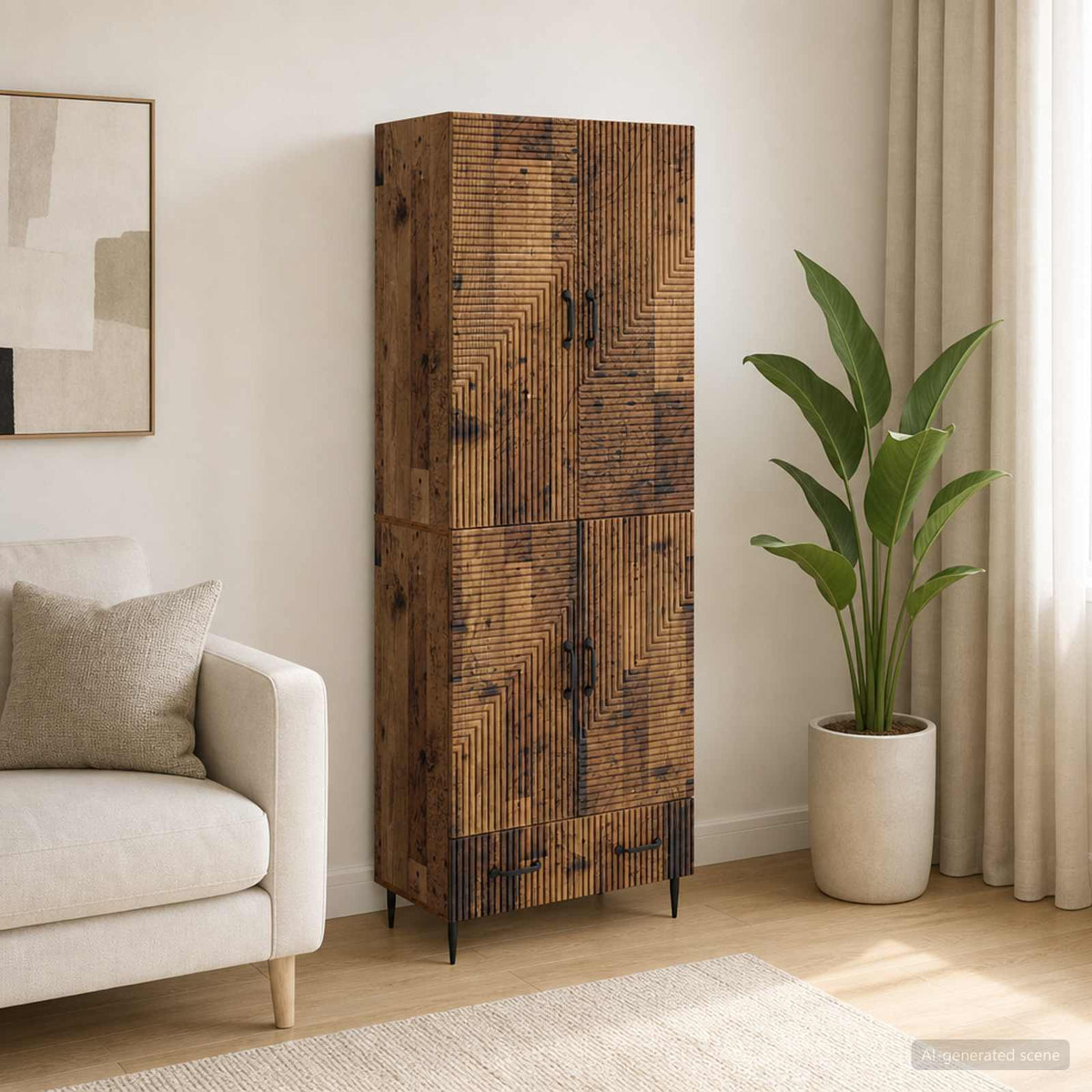 Kastenset 2 pcs 66 x 34,5 x 95 cm Bewerkt hout is nu te koop bij PeponiXL, paradijselijk wonen!