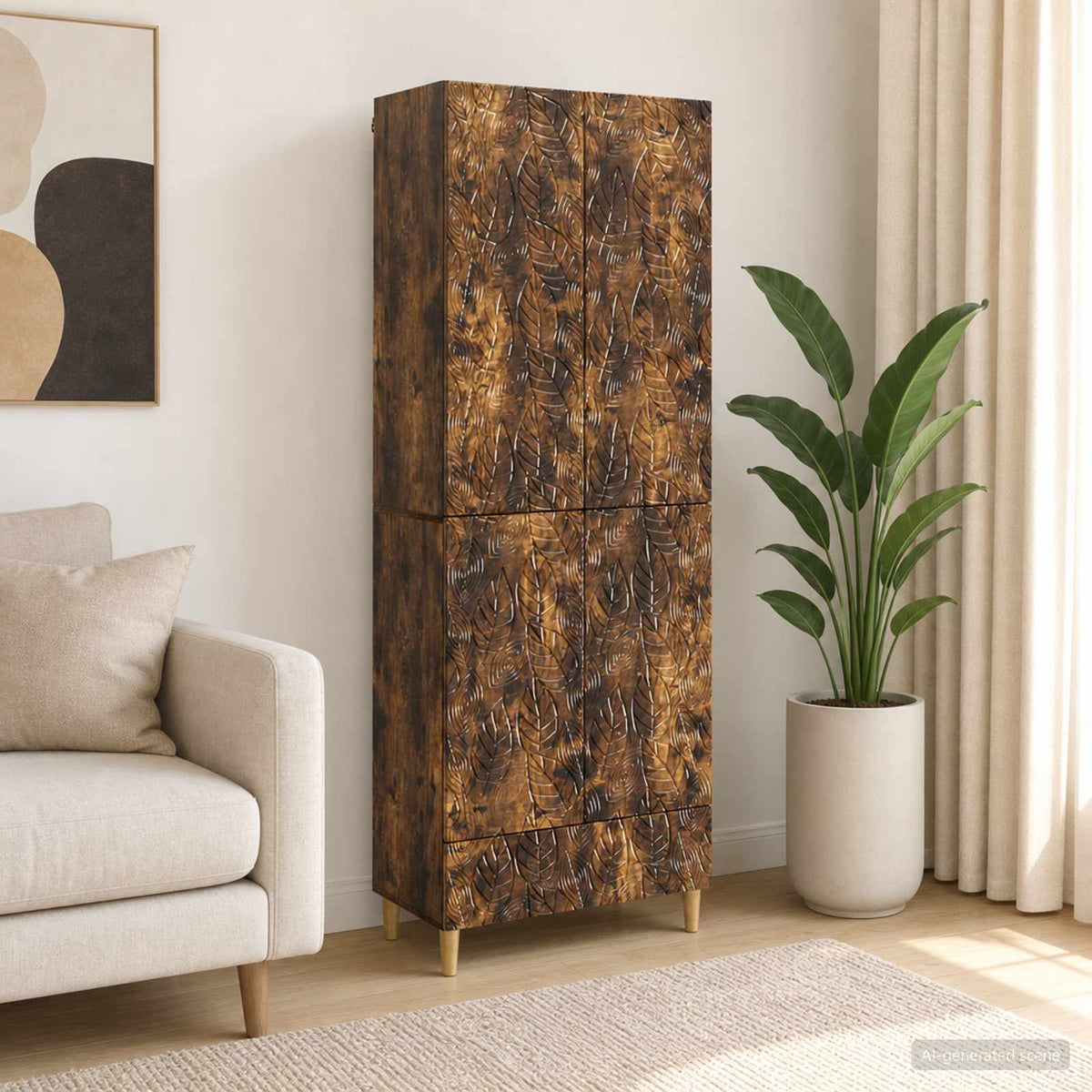 Kastenset 2 pcs Gerookt eiken Bewerkt hout is nu te koop bij PeponiXL, paradijselijk wonen!