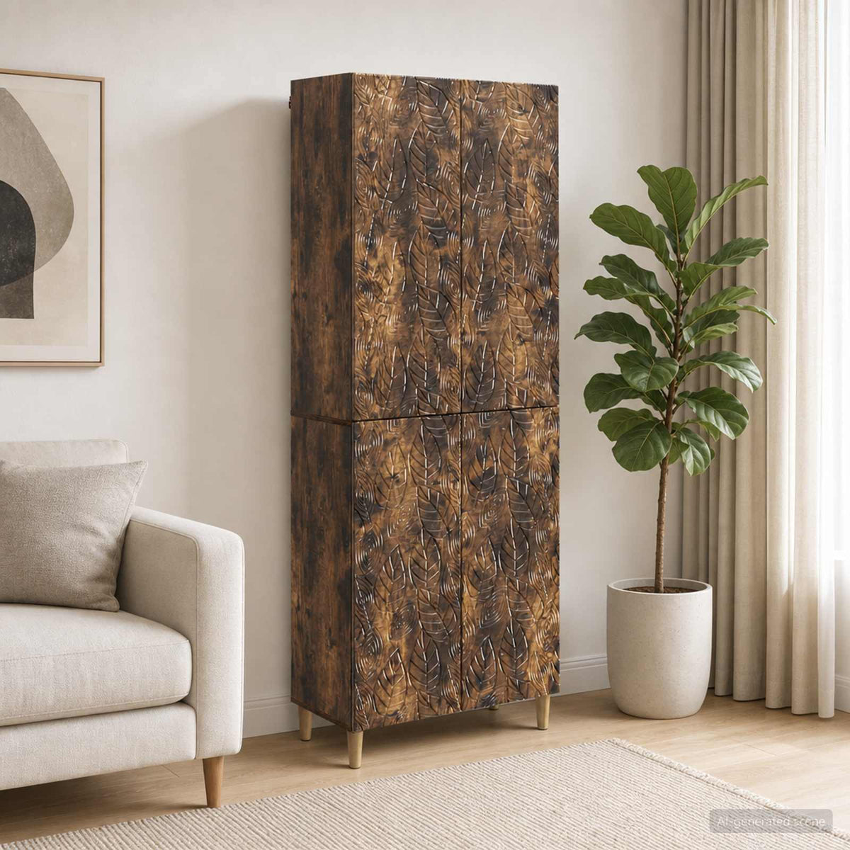 Kastenset 2 pcs Gerookt eiken Bewerkt hout is nu te koop bij PeponiXL, paradijselijk wonen!