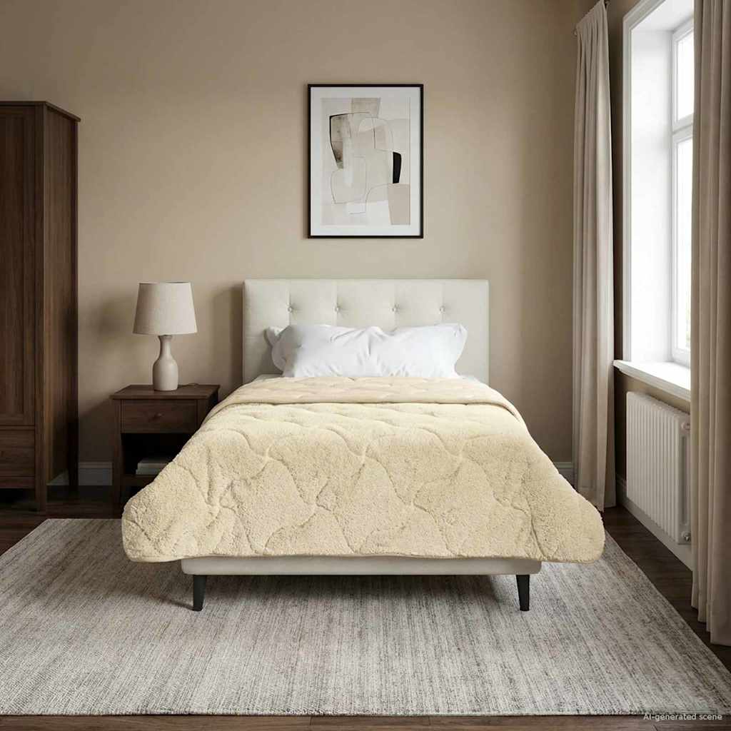 Zomer Dekbed Crème 135 x 200 cm Microfiber en Teddy fleece is nu te koop bij PeponiXL, paradijselijk wonen!