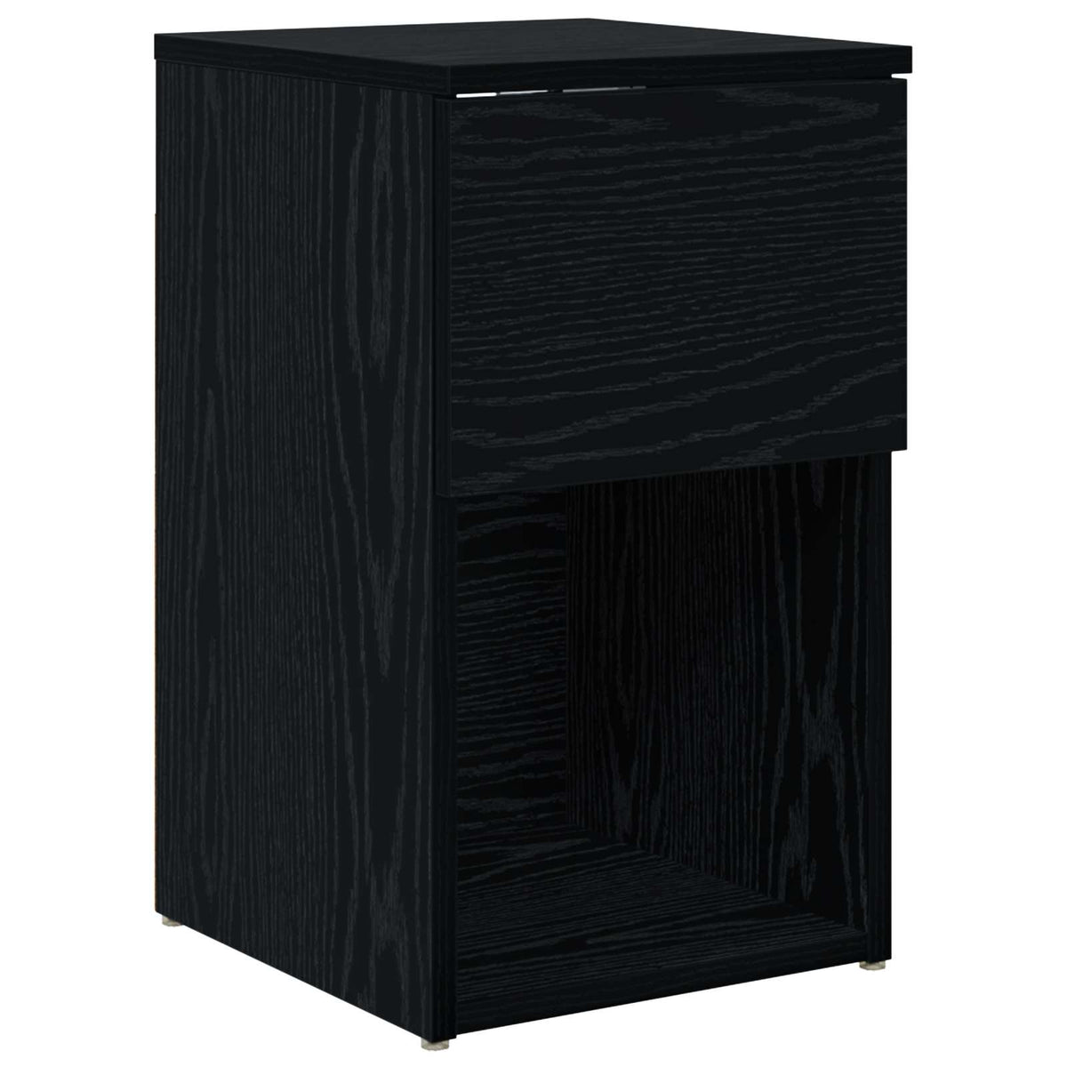 Bed kast Zwart eiken 29 x 31,5 x 49 cm Bewerkt hout is nu te koop bij PeponiXL, paradijselijk wonen!