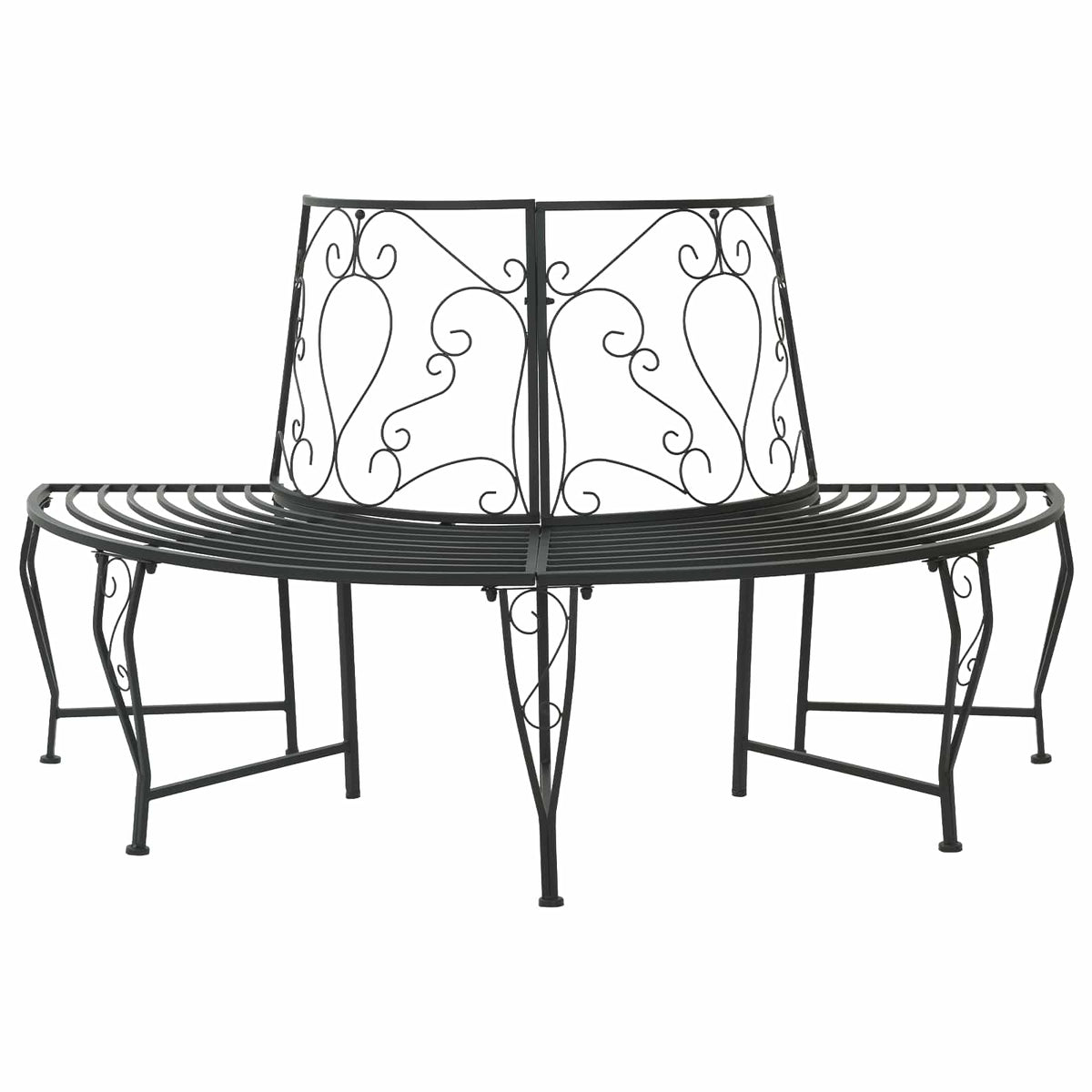 Boom bank 4-Aantal zitplaatsen 160 x 80 x 89 cm Staal Zwart is nu te koop bij PeponiXL, paradijselijk wonen!