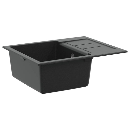 Wasbak Zwart 620 x 500 mm 80% Kwarts en 20% Hars is nu te koop bij PeponiXL, paradijselijk wonen!